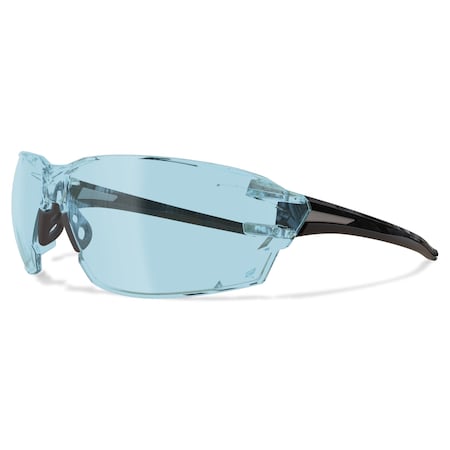 Edge Eyewear Nevosa Safety Eyewear, Black Frame, Light Blue Vapor Shield Lenses XV413VS